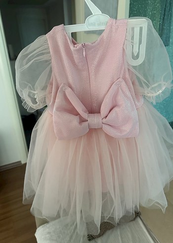 Kız Çocuk Pembe Tül Elbise - Görsel 2