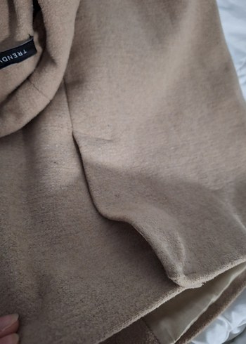 Bej Kadın Midi Kaban - Görsel 5