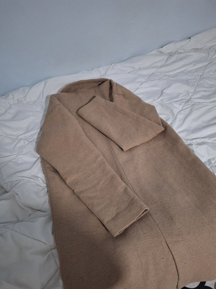 Bej Kadın Midi Kaban - Görsel 4