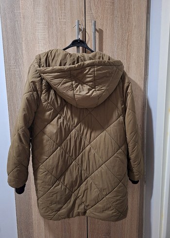 kahverengi Zara Kapüşonlu Kadın Midi Kaban - Görsel 3