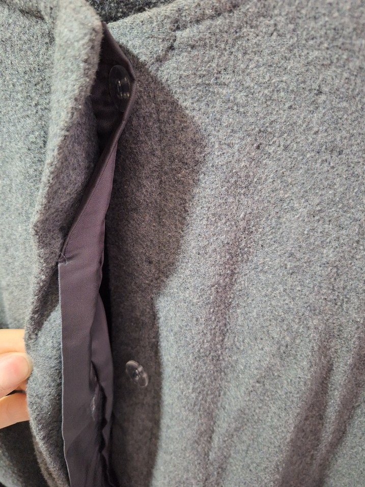 Gri Uzun Kollu Kadın Kaban - Görsel 4