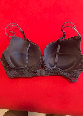 Lacivert Gotik Dantel Midi Push-Up Sütyen - Görsel 6