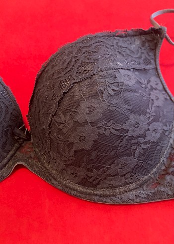 Lacivert Gotik Dantel Midi Push-Up Sütyen - Görsel 10