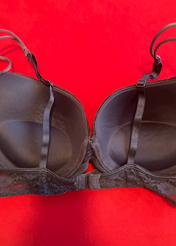 Lacivert Gotik Dantel Midi Push-Up Sütyen - Görsel 7