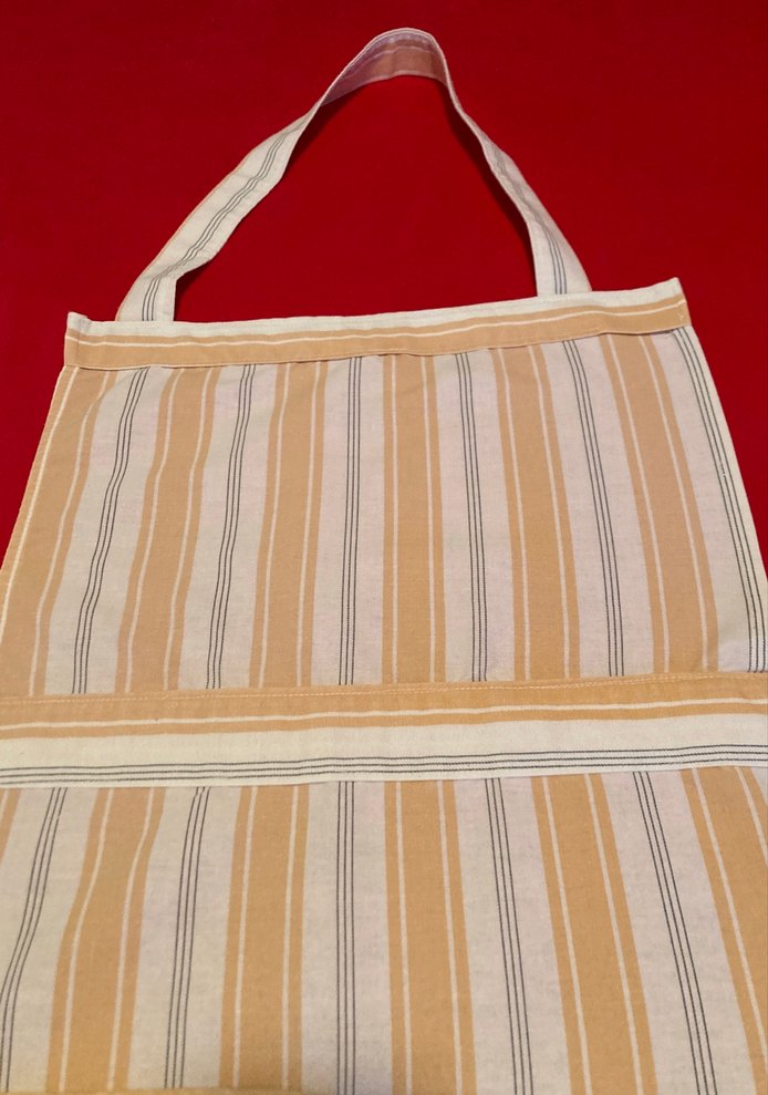 Çizgili Sarı/Beyaz /Gri Mutfak Önlüğü - Görsel 3