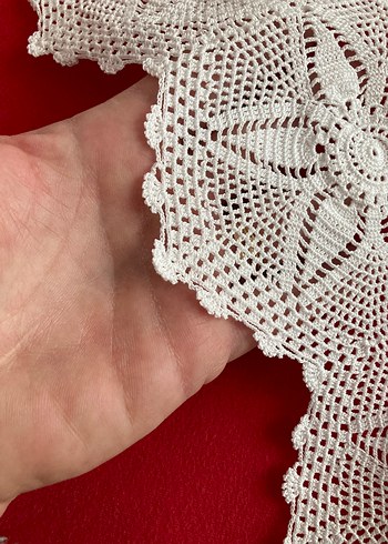 Beyaz İşlemeli Dantel Masa Örtüsü - Görsel 11
