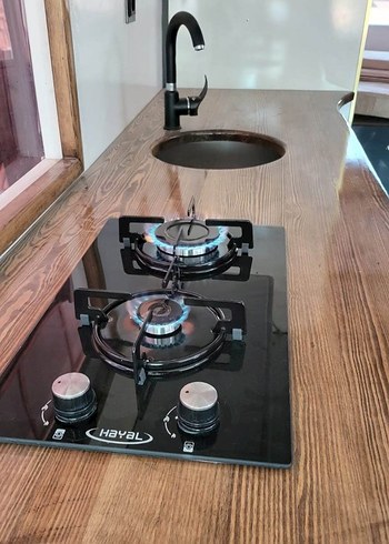 BiHAYAL Beyaz Gri 2 Gözlü Ocak - Görsel 3