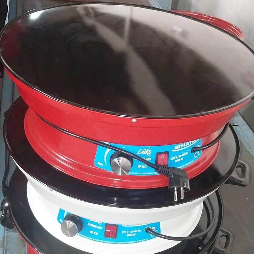 Albek Kırmızı Emaye Sac Tava - Görsel 2