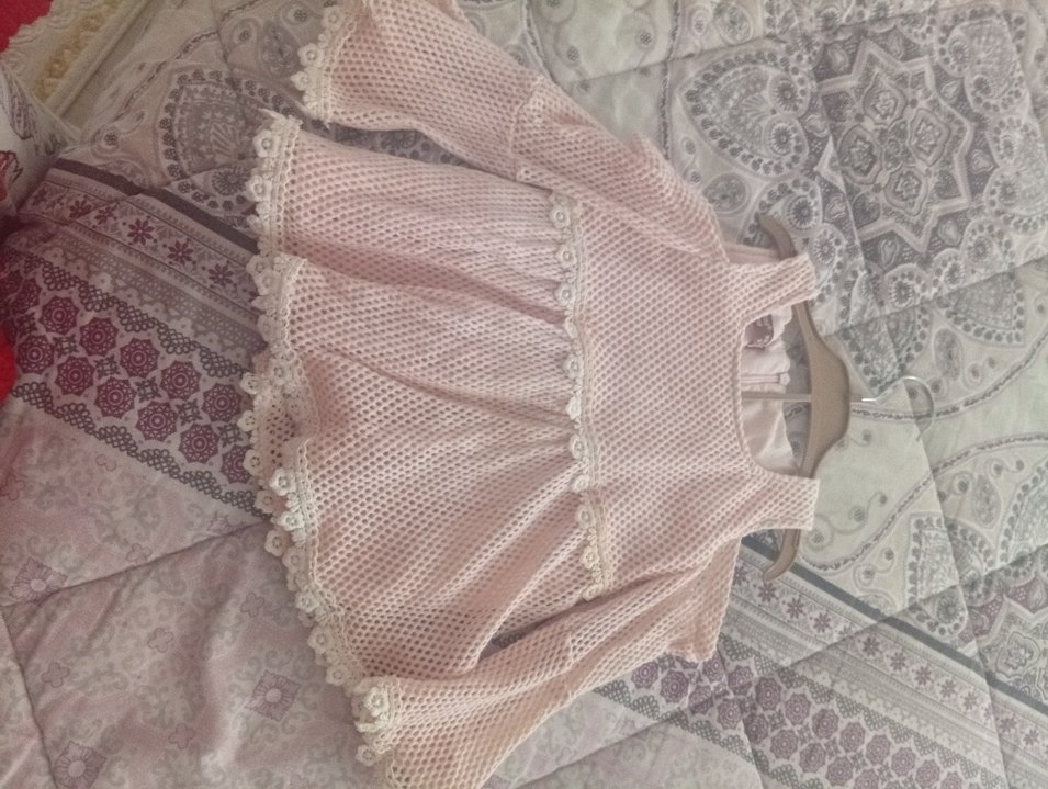 Pembe Bohem Kız Elbisesi Dantel Detaylı - Görsel 2