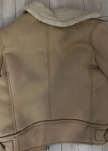 Bej Süet Kürklü Erkek Zara Mont Ceket - Görsel 2