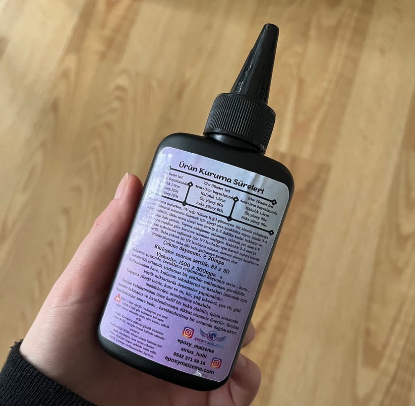 Sirius UV Reçine 100ml - Şeffaf Sert Tip - Görsel 2