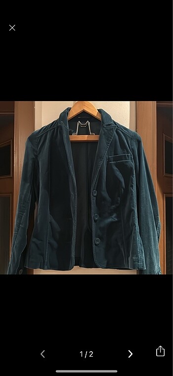 Ördek yeşili blazer nubuk
