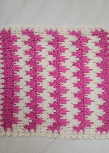 Beyaz Mavi Kenarlı Örgü Banyo Süngeri - Görsel 14