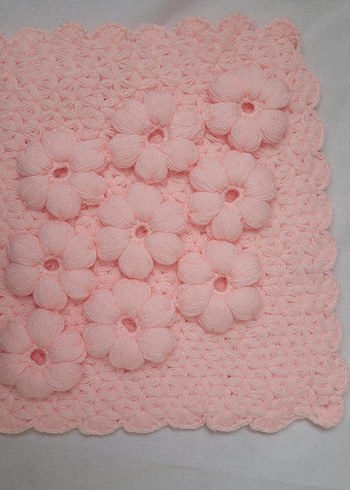 Beyaz Mavi Kenarlı Örgü Banyo Süngeri - Görsel 8