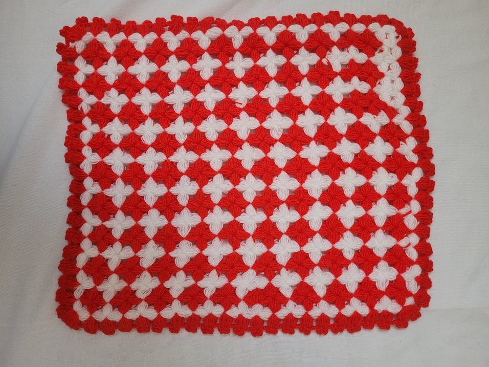 Beyaz Mavi Kenarlı Örgü Banyo Süngeri - Görsel 2