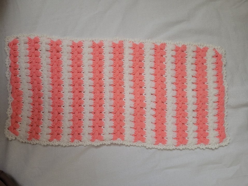 Beyaz Mavi Kenarlı Örgü Banyo Süngeri - Görsel 5