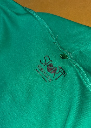 Yeşil Yüksek Yakalı Kadın Sweatshirt ve tayt takımı - Görsel 3