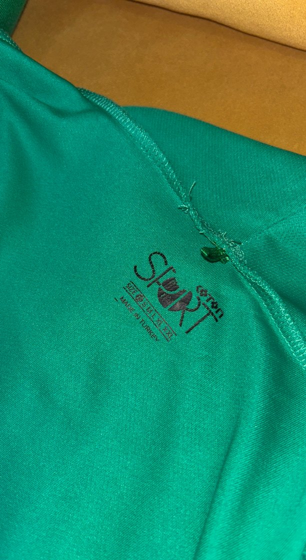 Yeşil Yüksek Yakalı Kadın Sweatshirt ve tayt takımı - Görsel 3