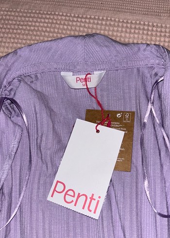 Uzun Mor Bağlamalı Kadın Sabahlık - Görsel 3