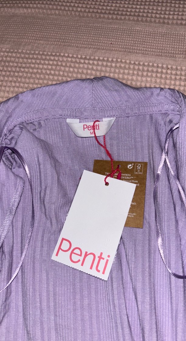 Uzun Mor Bağlamalı Kadın Sabahlık - Görsel 3