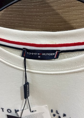 Tommy Hilfiger Beyaz Pamuklu Sweatshirt - Görsel 3