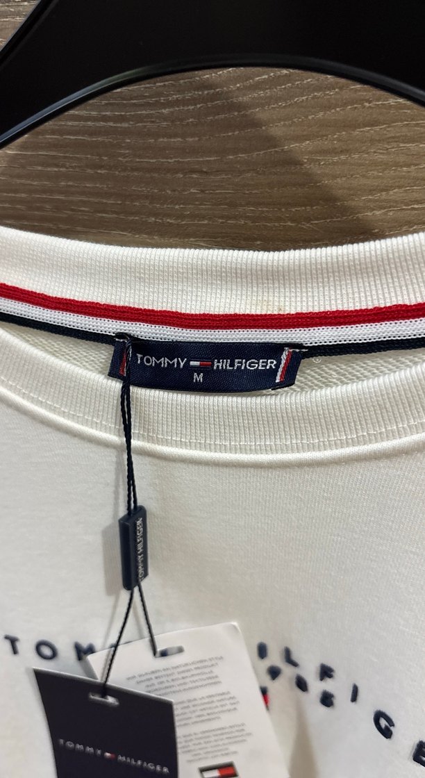 Tommy Hilfiger Beyaz Pamuklu Sweatshirt - Görsel 3