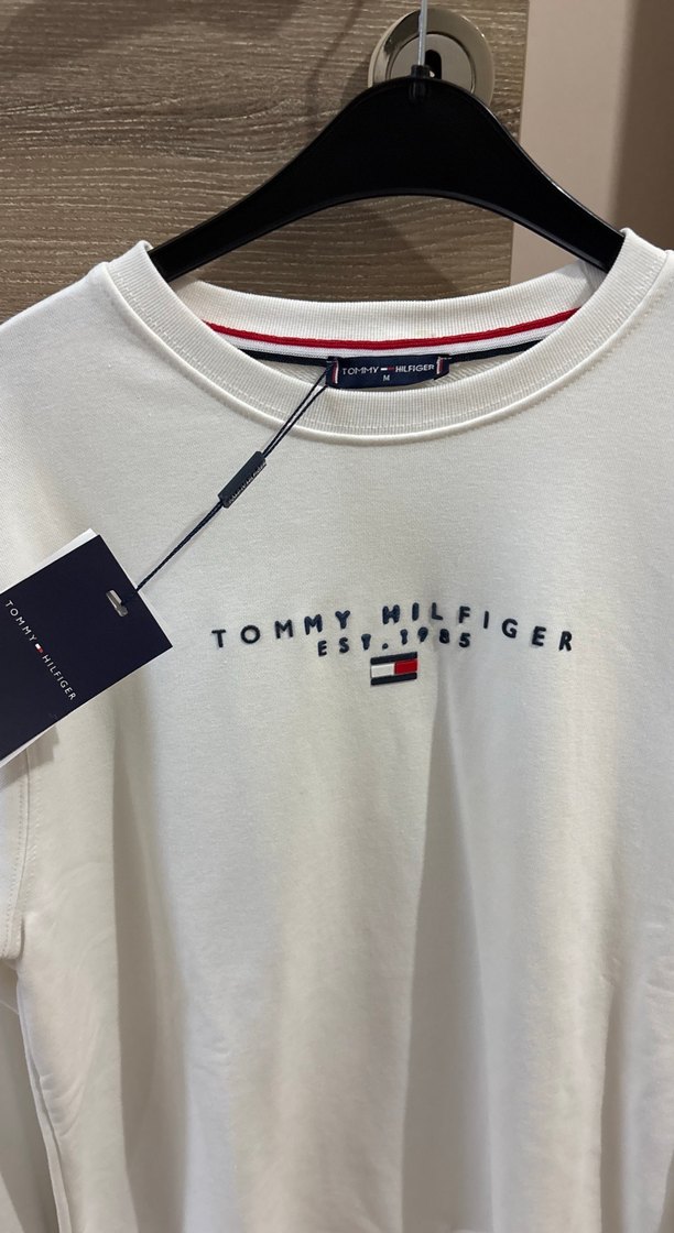 Tommy Hilfiger Beyaz Pamuklu Sweatshirt - Görsel 2