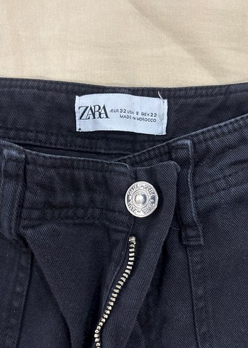 Düğmeli Siyah Kadın Kargo pantolon - Görsel 4