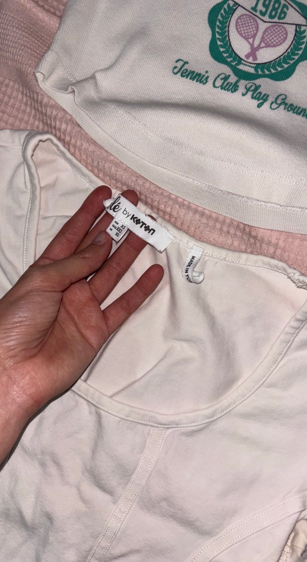 Beyaz Kısa Kollu Baskılı Tişört - Görsel 2