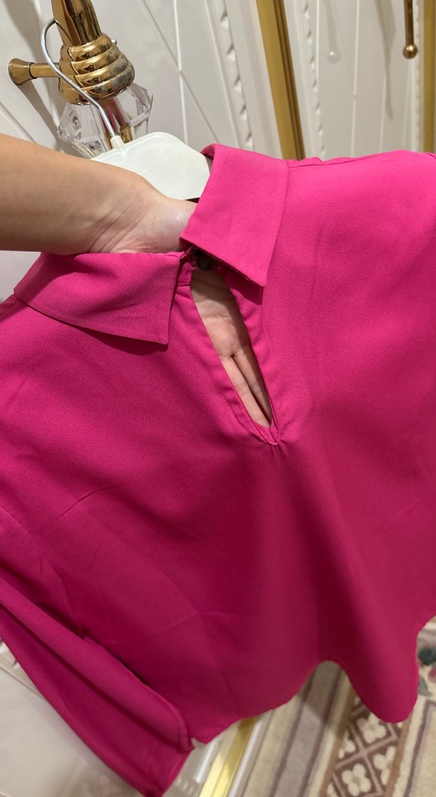 İnci Detaylı Pembe Kadın Gömlek - Görsel 3