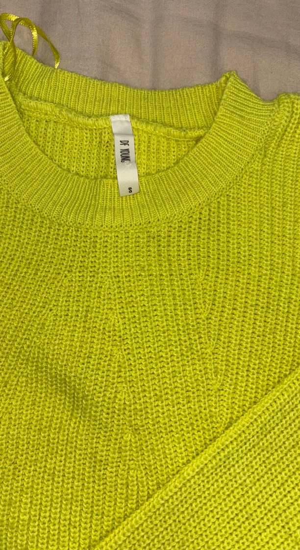 Sarı Kadın Triko Kazak - Görsel 2