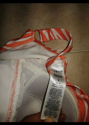 Kırmızı Gri Zebra Desenli Kadın Mayo - Görsel 2