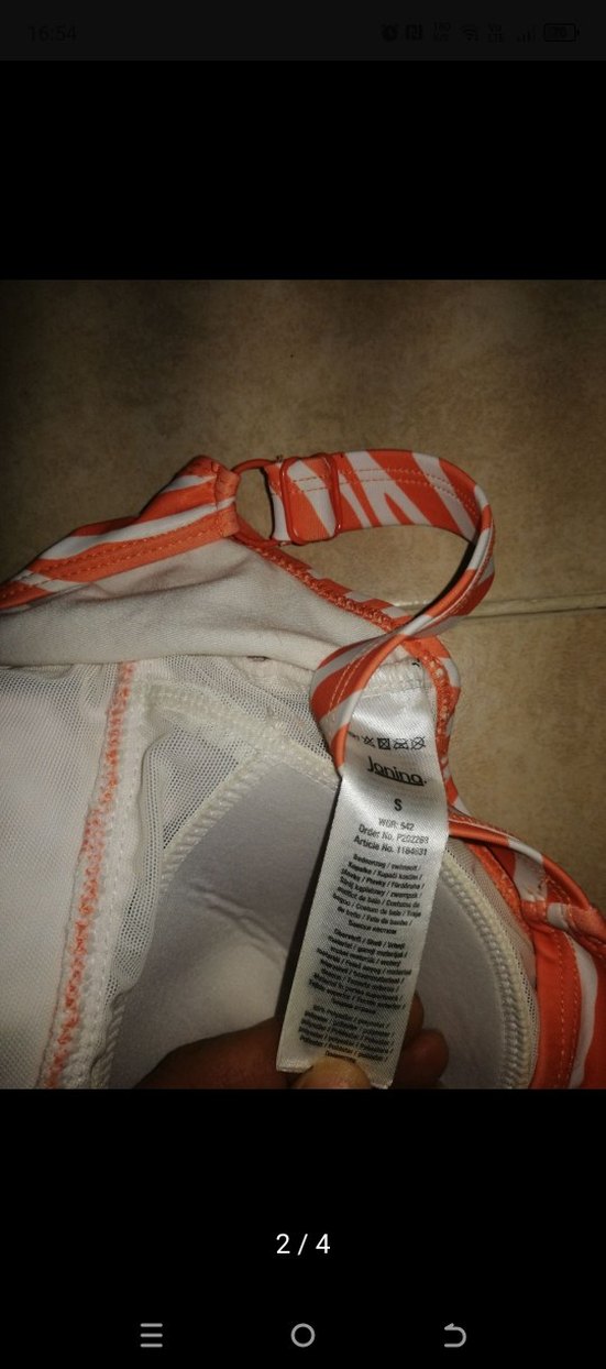 Kırmızı Gri Zebra Desenli Kadın Mayo - Görsel 2