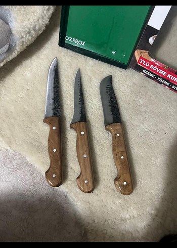 Özprox 3'lü Dövme Kurban Bıçak Seti - Görsel 2