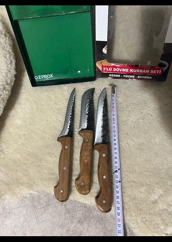 Özprox 3'lü Dövme Kurban Bıçak Seti - Görsel 3