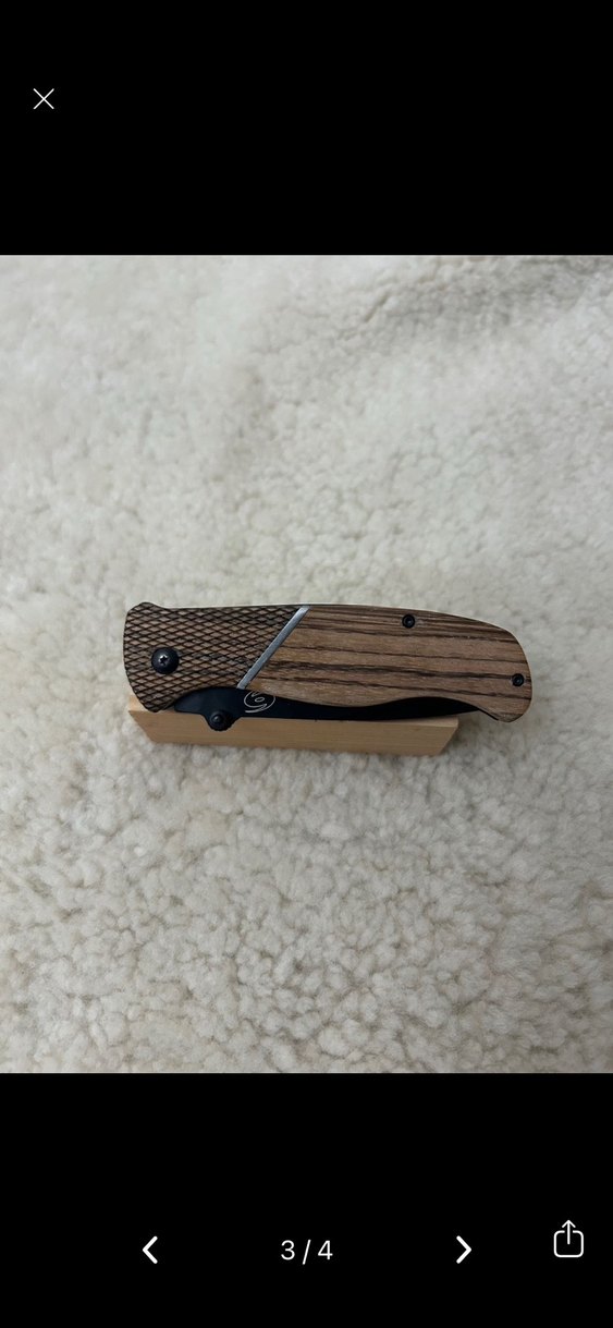 Kahverengi Ahşap Saplı Katlanır Bıçak - Görsel 3