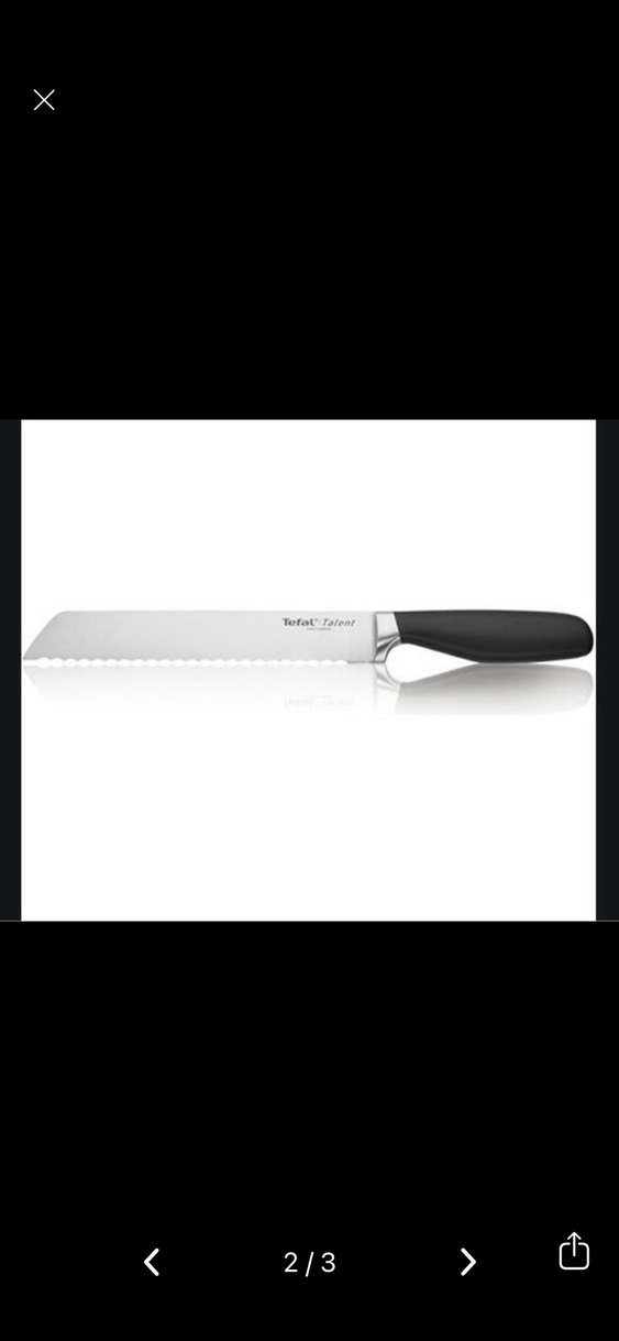 Tefal Talent Ekmek Bıçağı 20 cm Siyah - Görsel 2