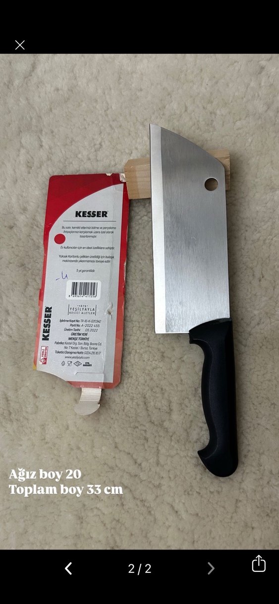 Kesser Gri Bıçak - Mutfak için - Görsel 2
