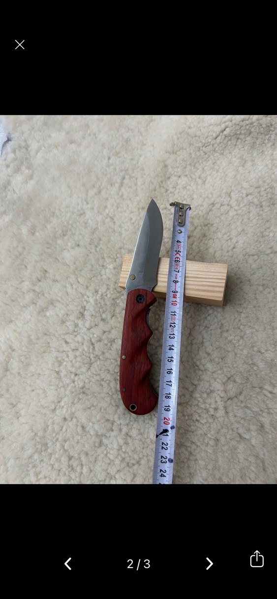 Renkli Ahşap Saplı Katlanır Çakı - Görsel 2