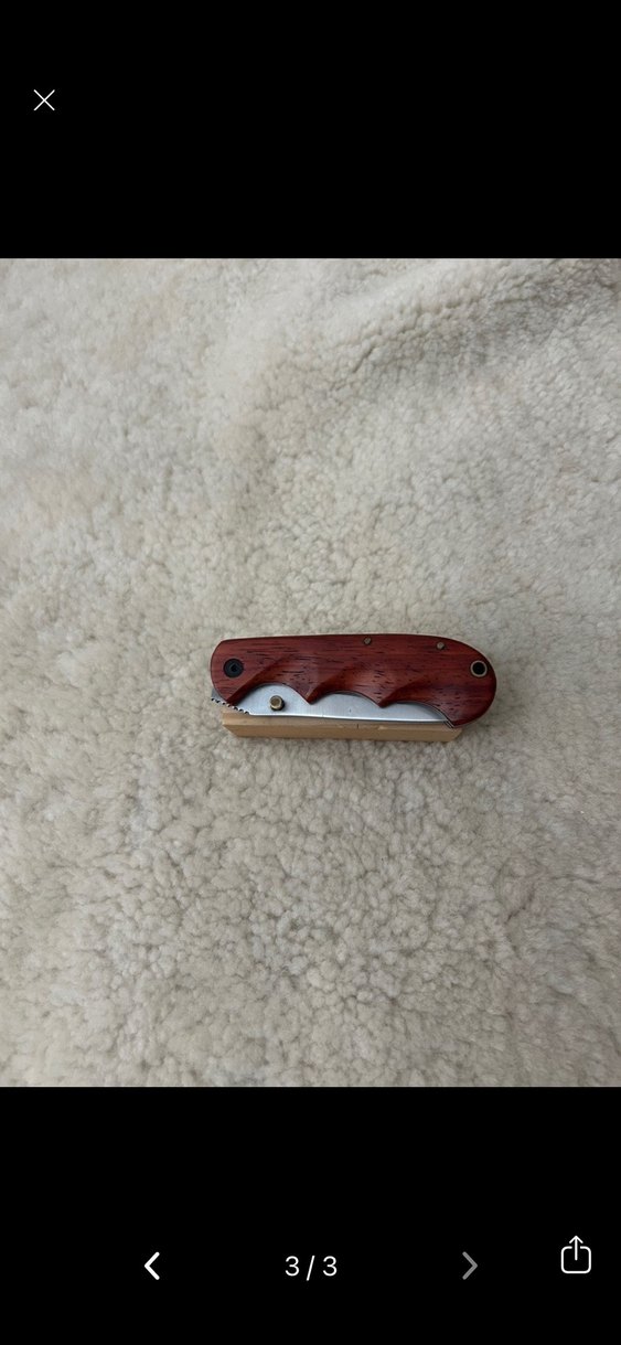 Renkli Ahşap Saplı Katlanır Çakı - Görsel 3