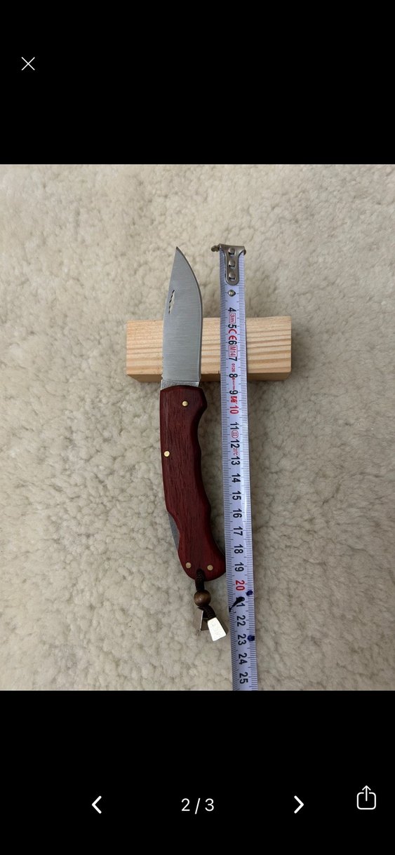 Bordo Saplı Katlanır Bıçak - Görsel 2