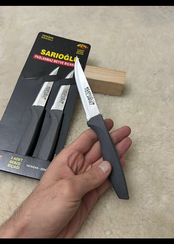 Sarıoğlu 3'lü Paslanmaz Meyve Bıçağı Seti - Görsel 2