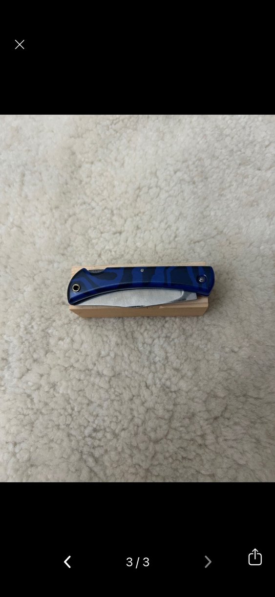 Renkli Mavi Katlanabilir Cep Bıçağı - Görsel 3