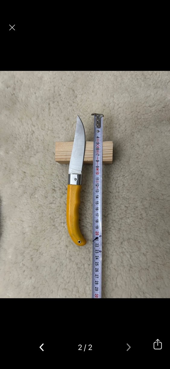 ÖZBİSA Sarı Saplı Katlanabilir Bıçak - Görsel 2