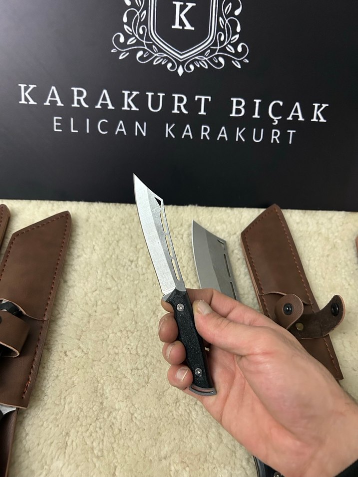 Karakurt Bıçak Kahverengi Deri Kılıflı - Görsel 4