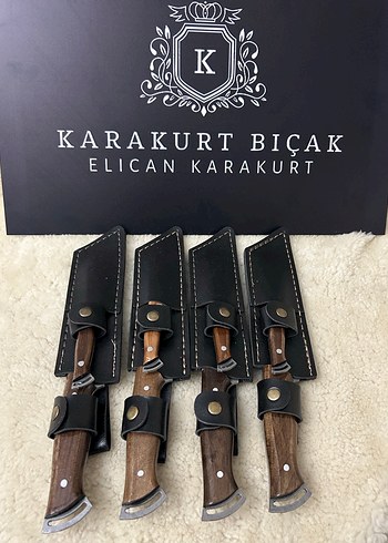 Karakurt Bıçak Seti Kahverengi Saplı - Görsel 5