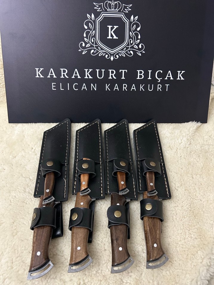 Karakurt Bıçak Seti Kahverengi Saplı - Görsel 5