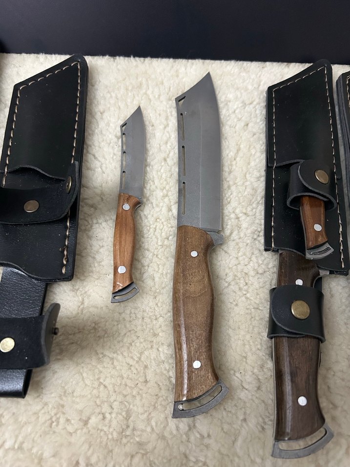 Karakurt Bıçak Seti Kahverengi Saplı - Görsel 2