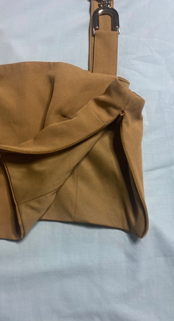 Kahve rengi  Askılı Tokalı Büstiyer - Görsel 3