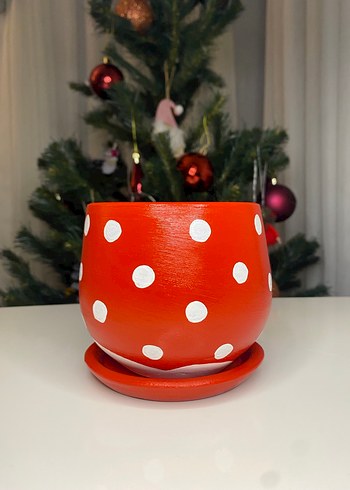 El Yapımı Boyama Toprak Saksı | Dekoratif Çiçek Saksısı - Görsel 3